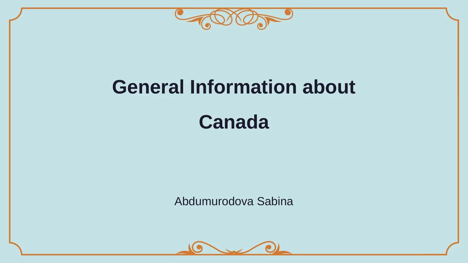 General Information about Canada