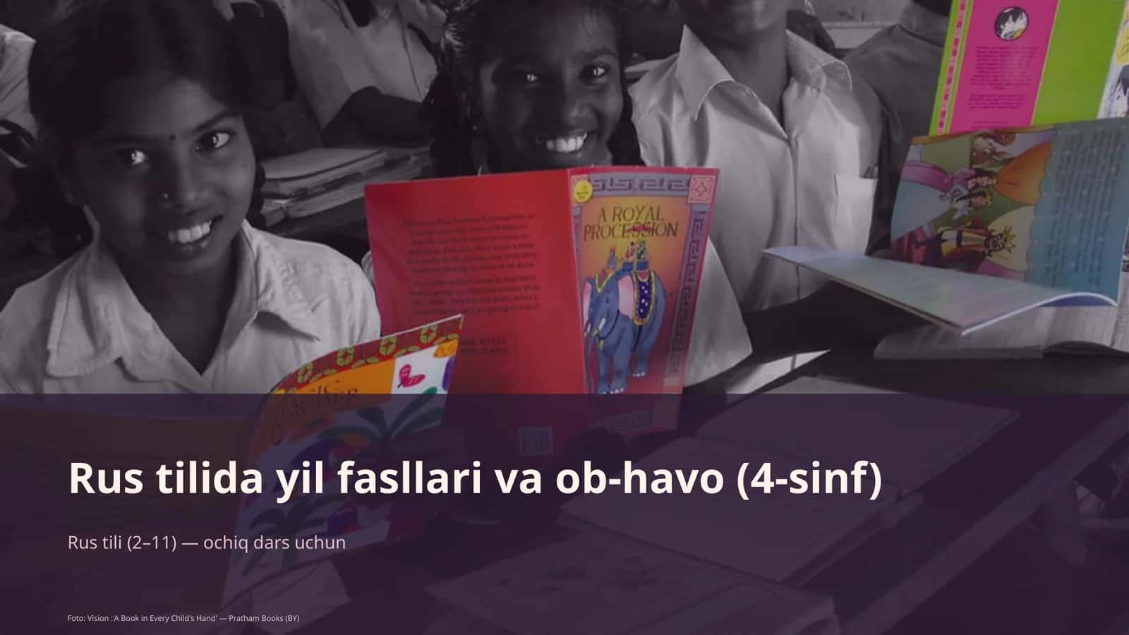 Rus tilida yil fasllari va ob-havo (4-sinf)