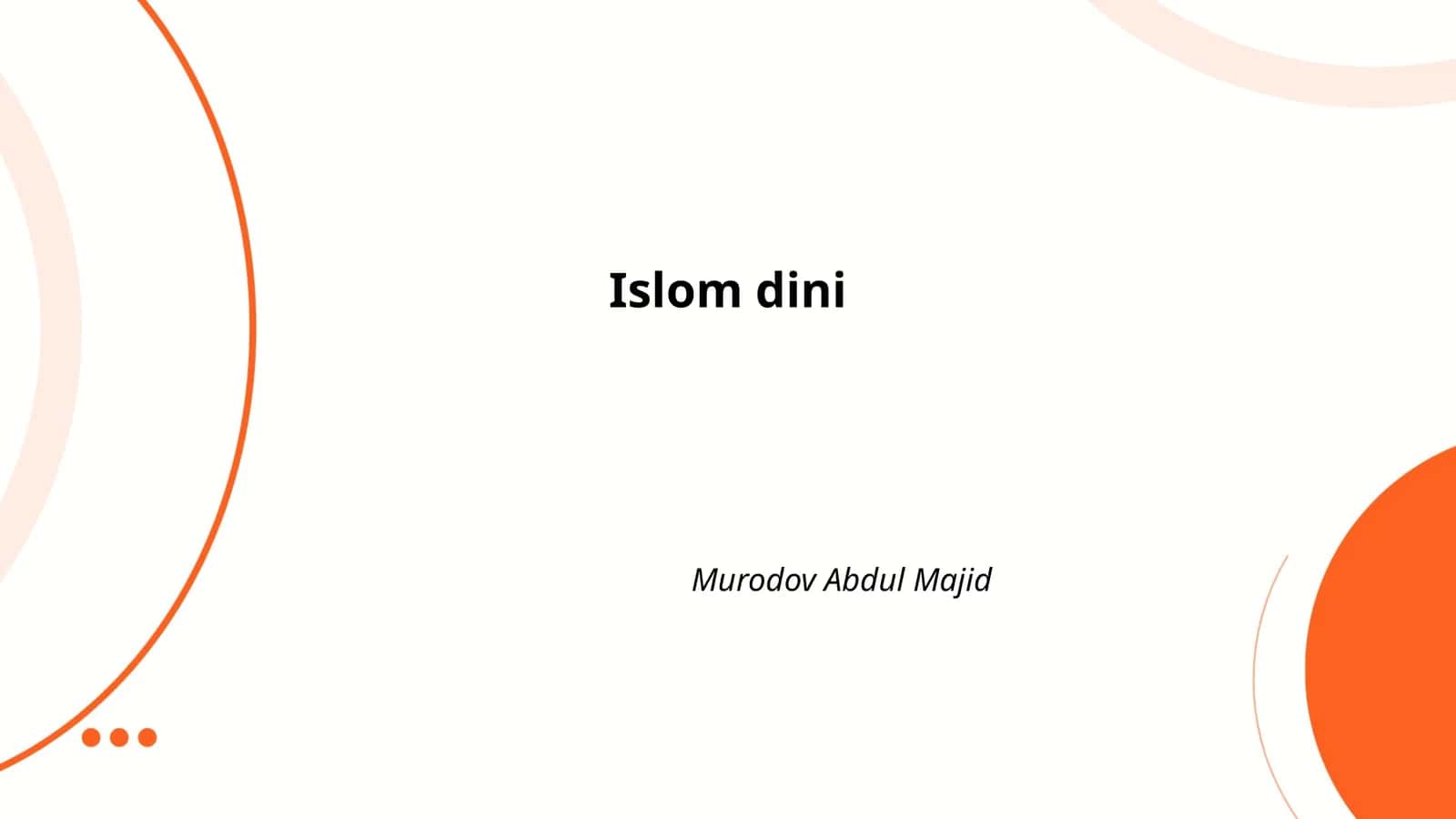 Islom dini