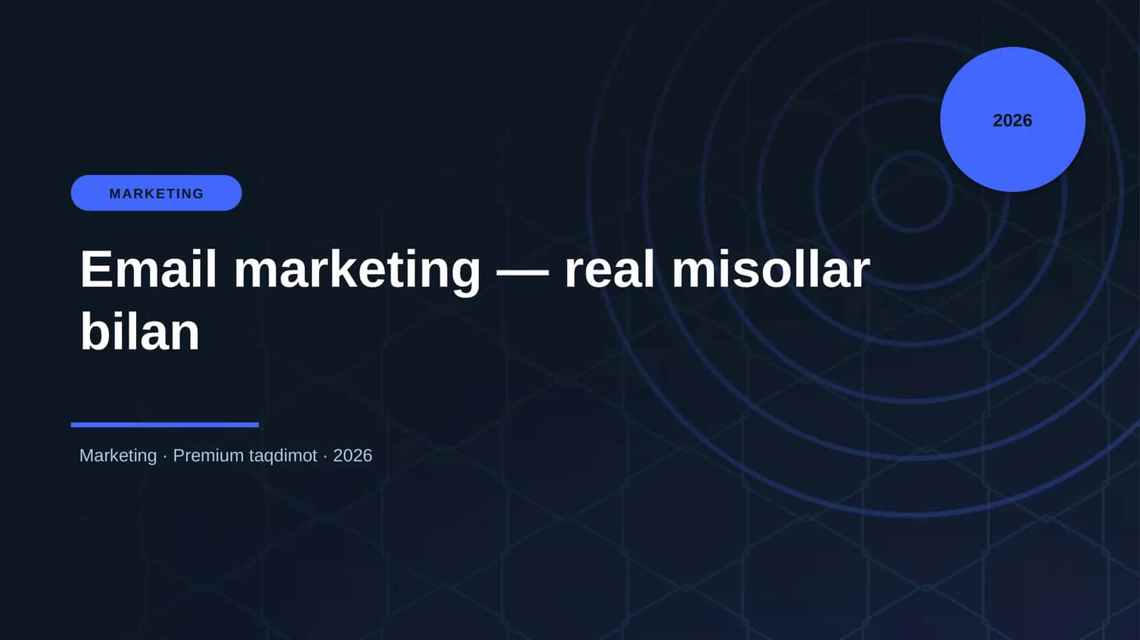 Email marketing — real misollar bilan