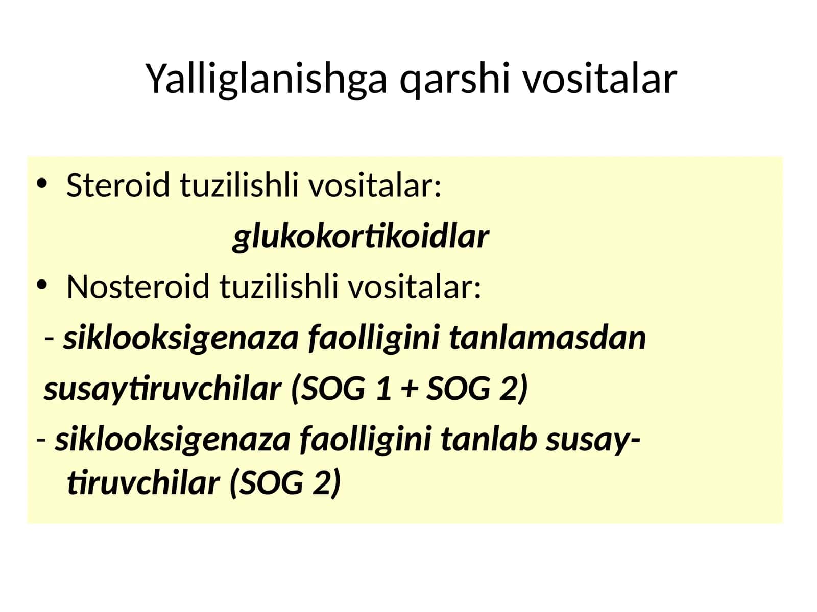Yalliglanishgaqarshi vositalar