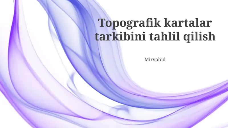 Xarita Elementlari va Ularning Tasviri