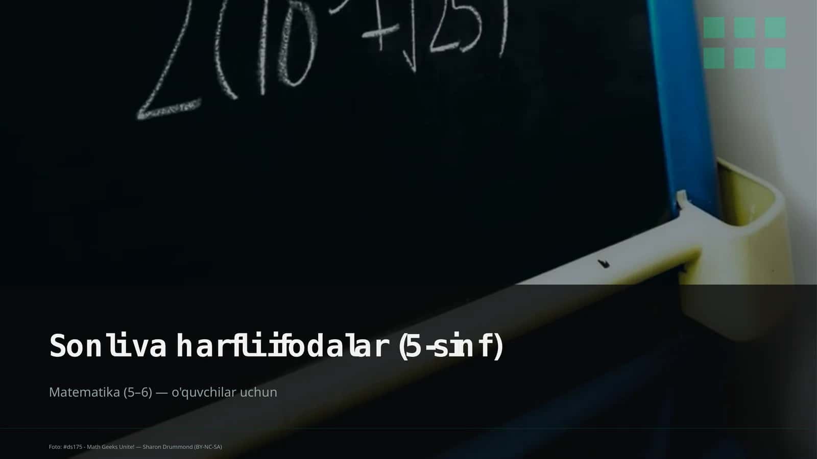 Sonli va harfli ifodalar (5-sinf)