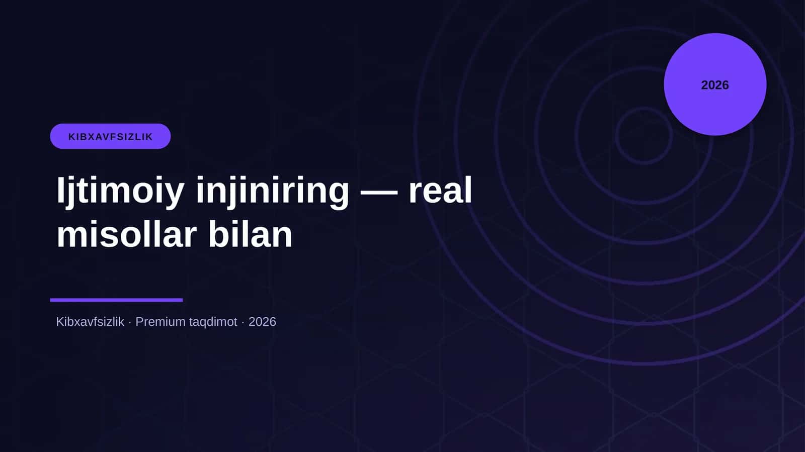 Ijtimoiy injiniring — real misollar bilan