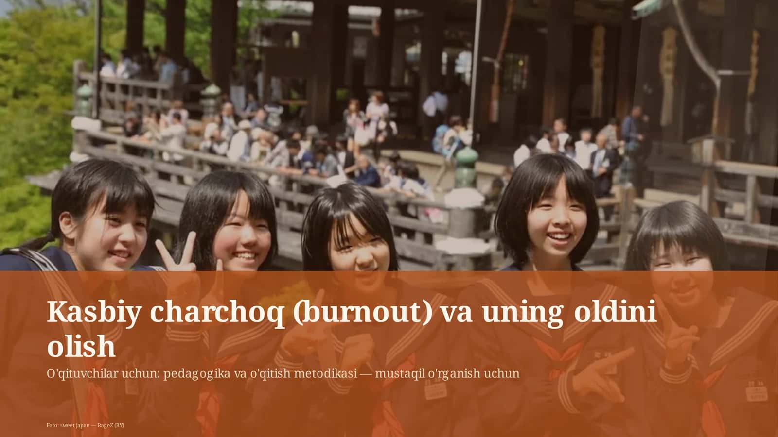 Kasbiy charchoq (burnout) va uning oldini olish
