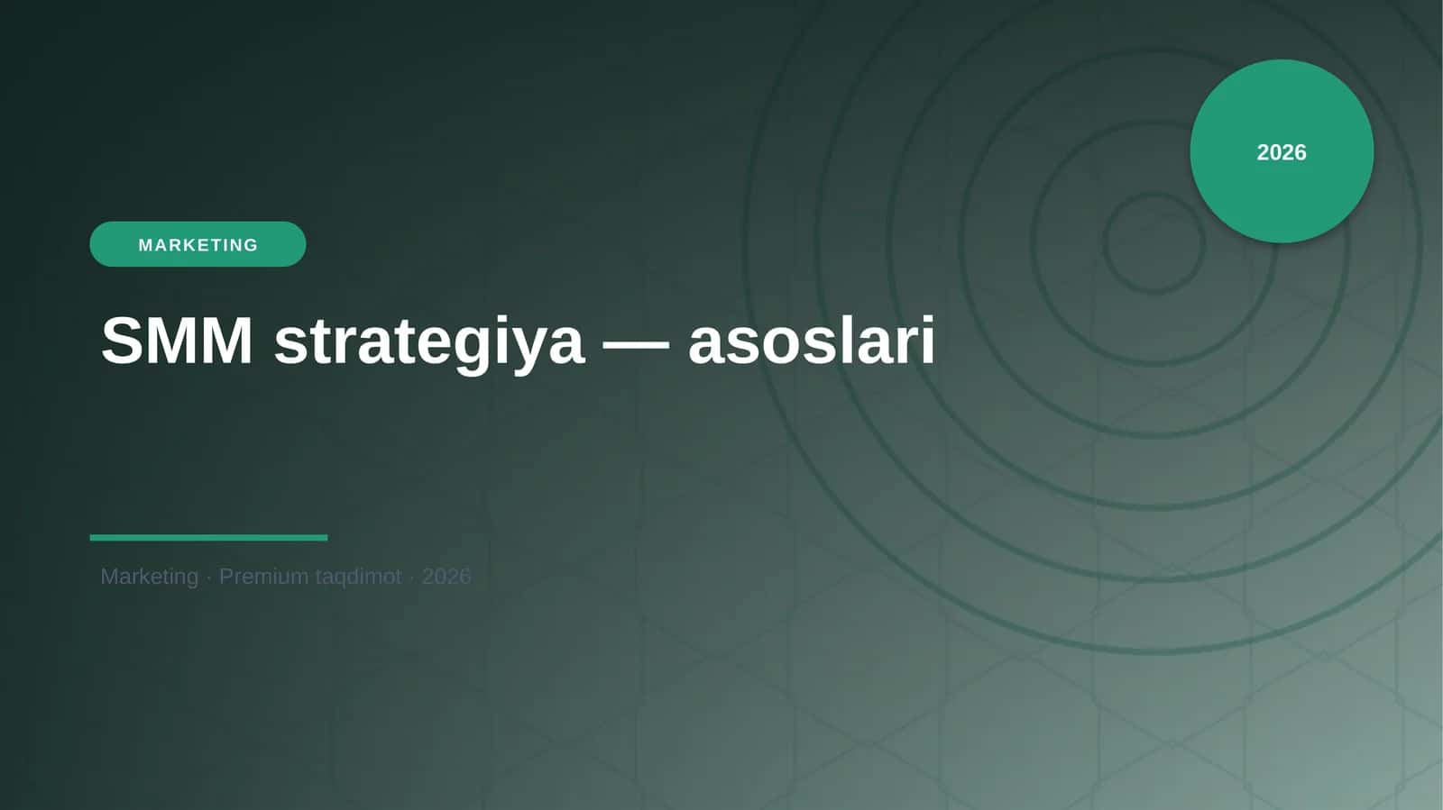 SMM strategiya — asoslari