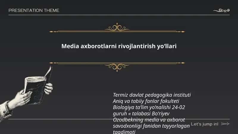 Media axborotlarni rivojlantirish yoʻllari