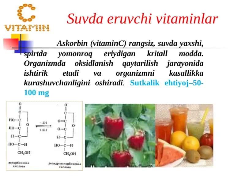Suvda eruvchi vitaminlar