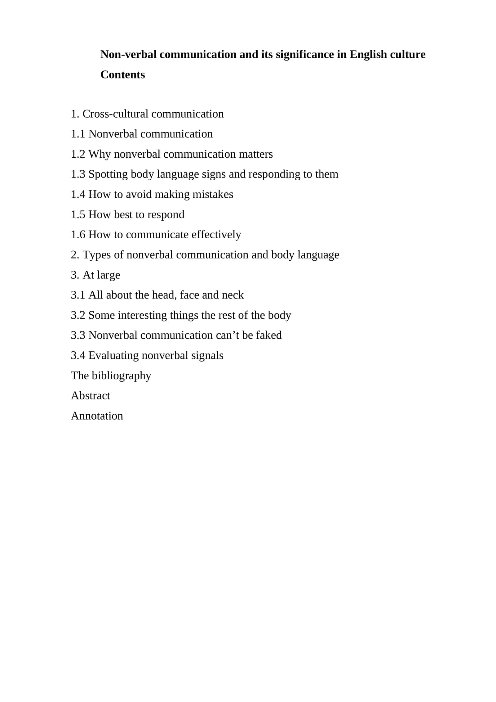 Non-verbal communication and its significance in English culture