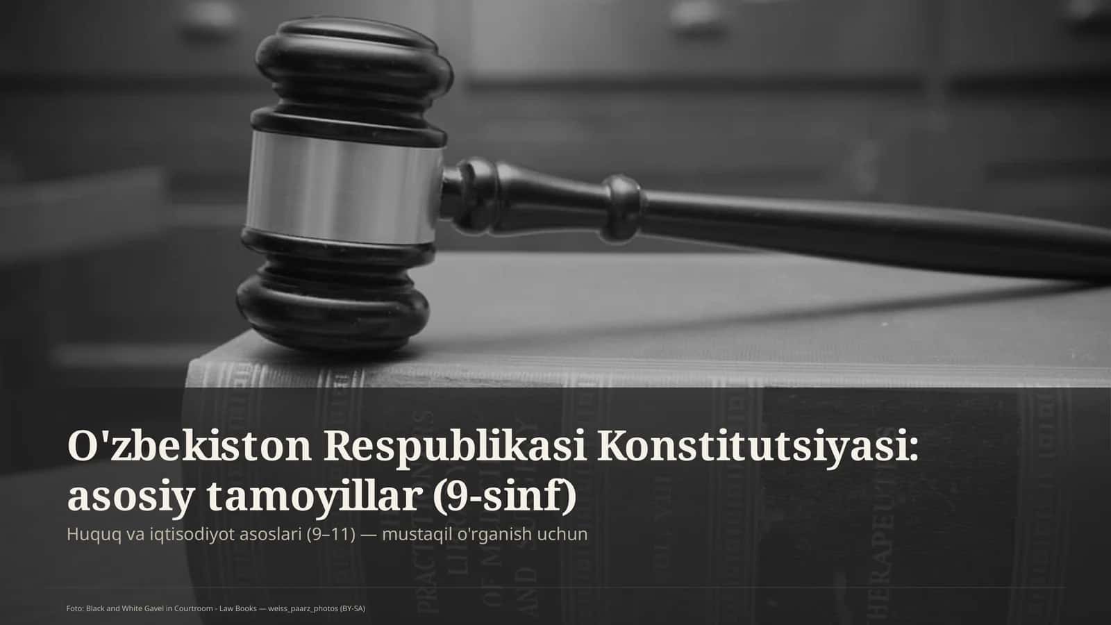 O'zbekiston Respublikasi Konstitutsiyasi: asosiy tamoyillar (9-sinf)