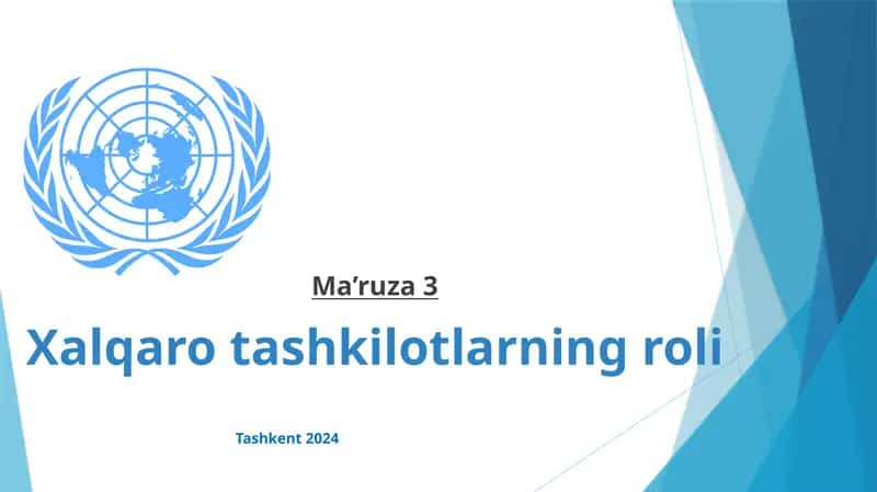 Xalqaro tashkilotlar roli 1