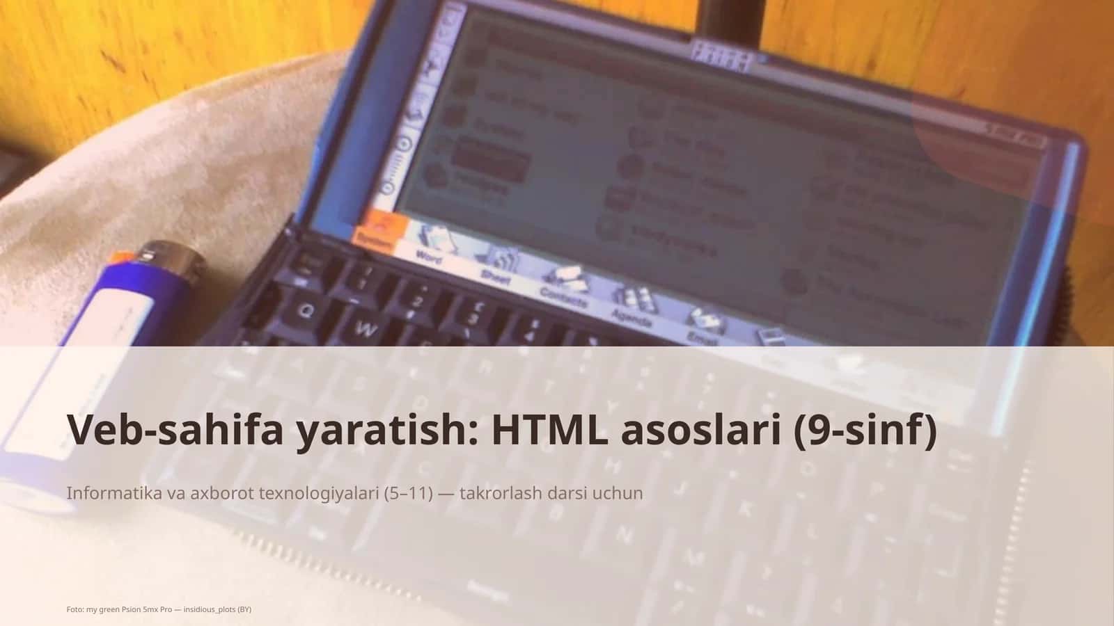Veb-sahifa yaratish: HTML asoslari (9-sinf)