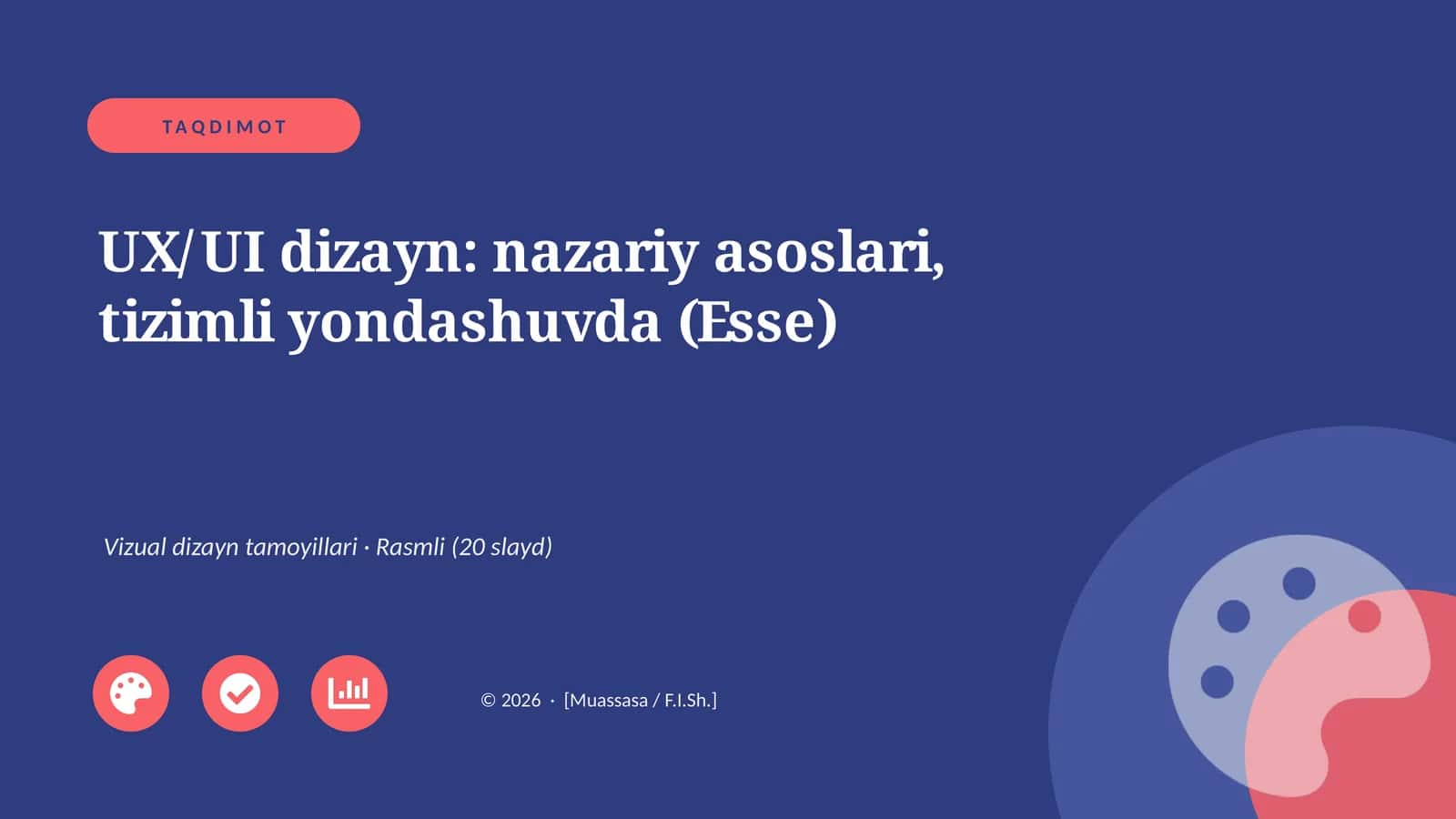 UX/UI dizayn: nazariy asoslari, tizimli yondashuvda (Esse)