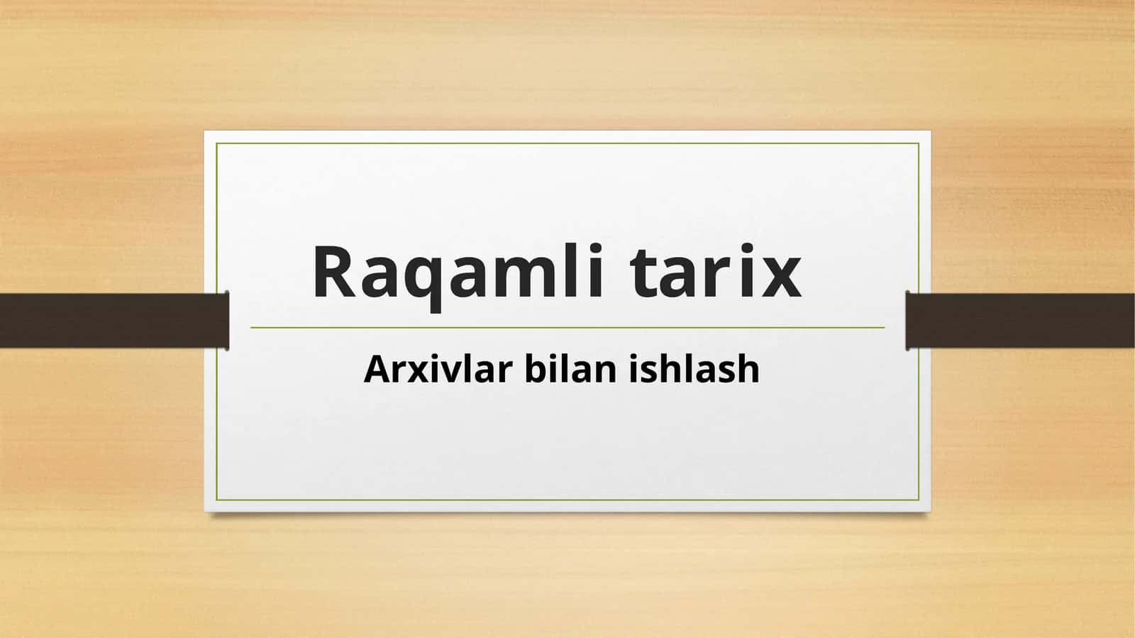 Arxivlar bilan ishlash