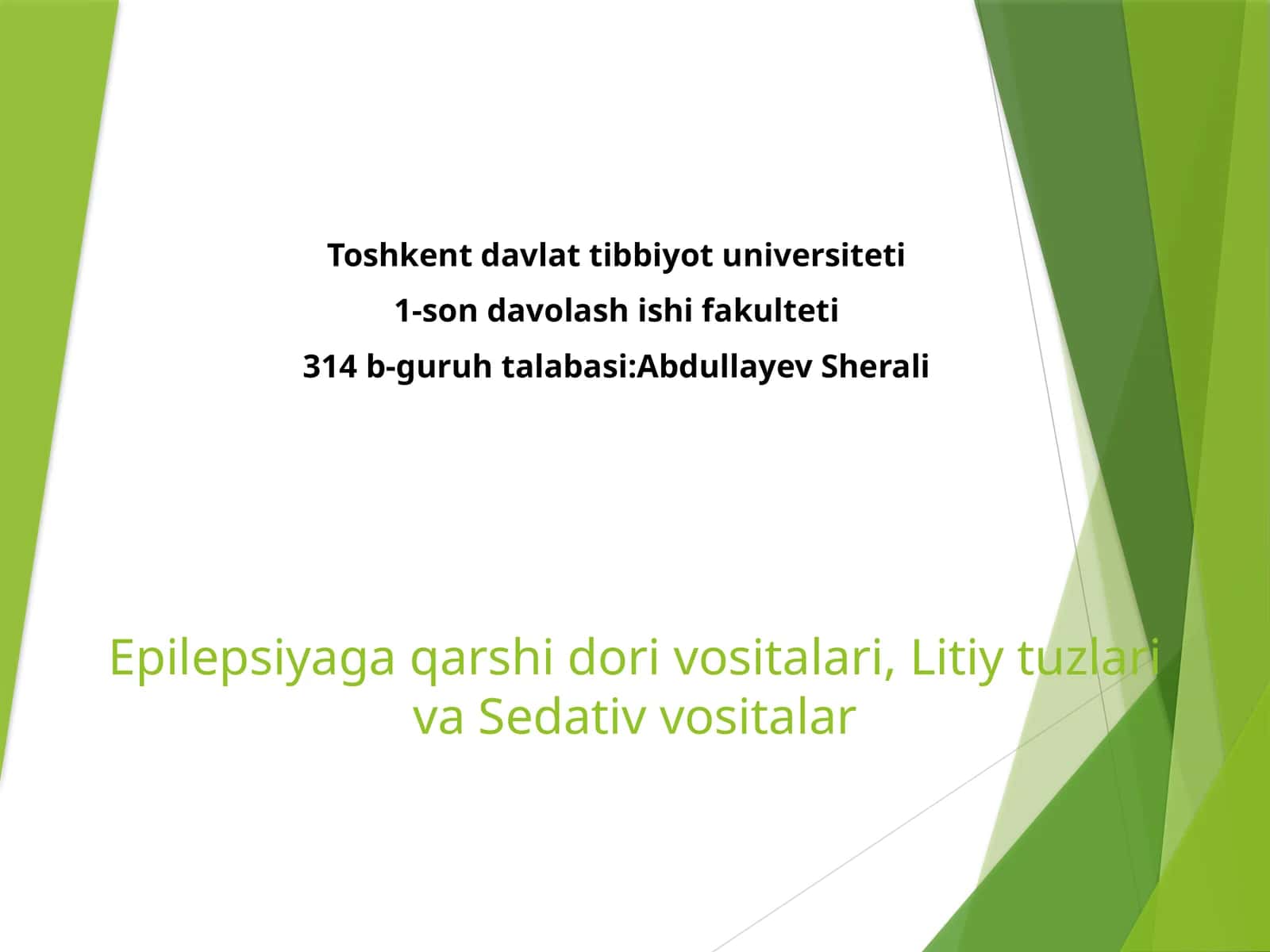 Epilepsiyaga qarshi dori vositalari,LitiytuzlarivaSedativvositalar
