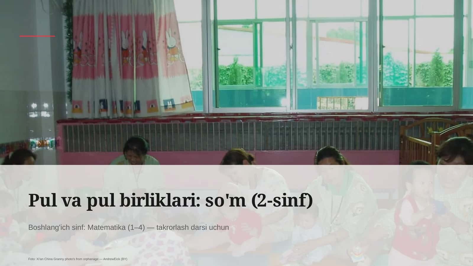 Pul va pul birliklari: so'm (2-sinf)