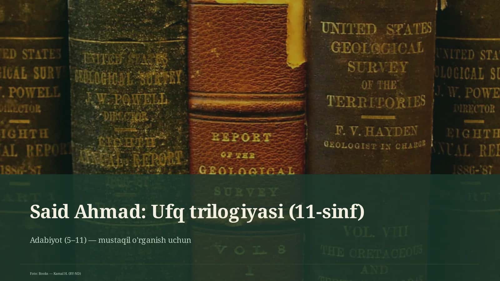 Said Ahmad: Ufq trilogiyasi (11-sinf)