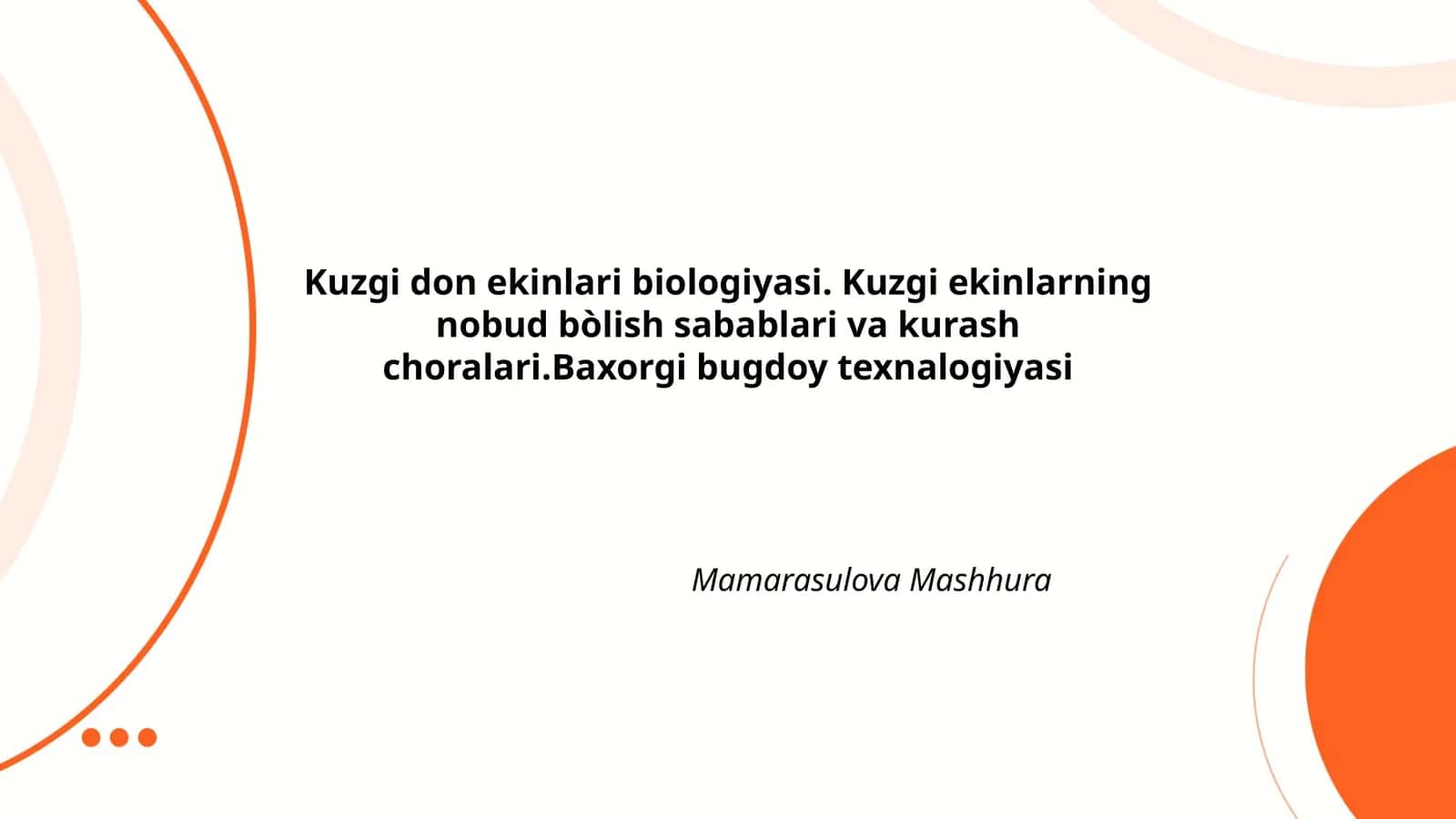 Kuzgi don ekinlari biologiyasi