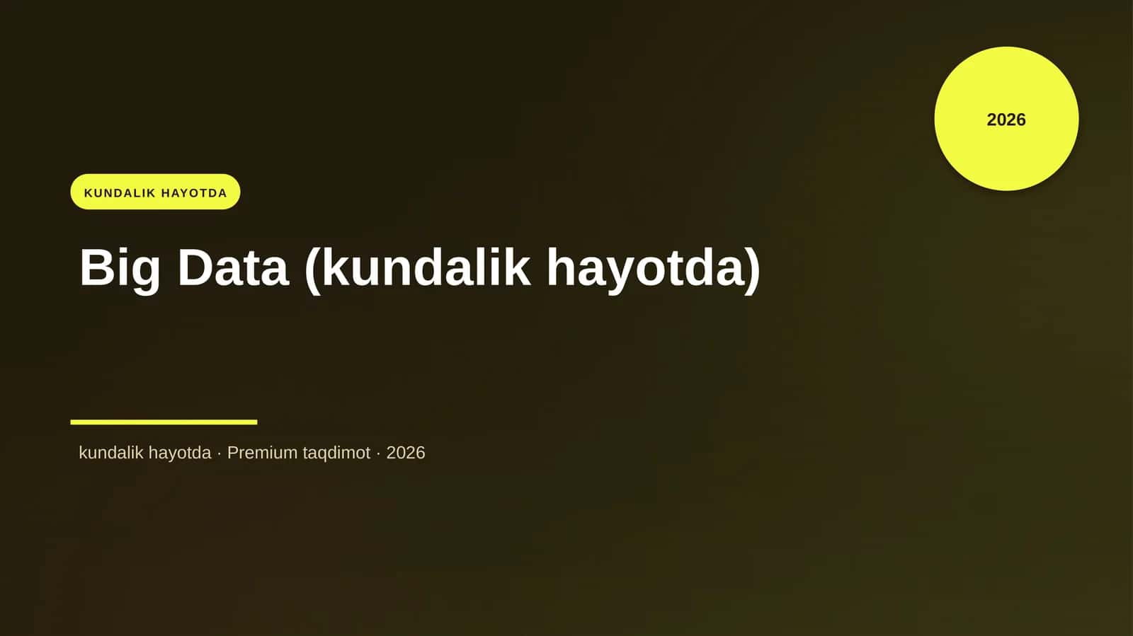 Big Data (kundalik hayotda)