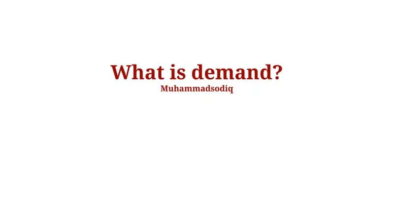 Types of Demand