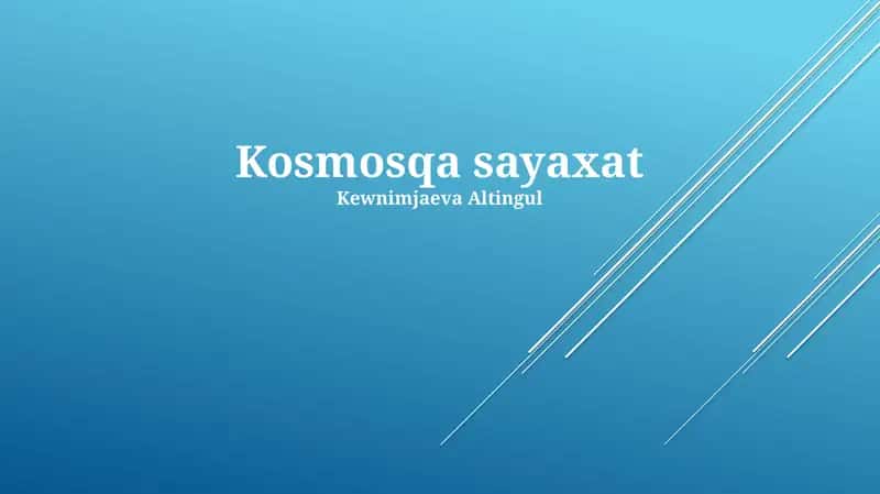 Kosmosqa sayaxat