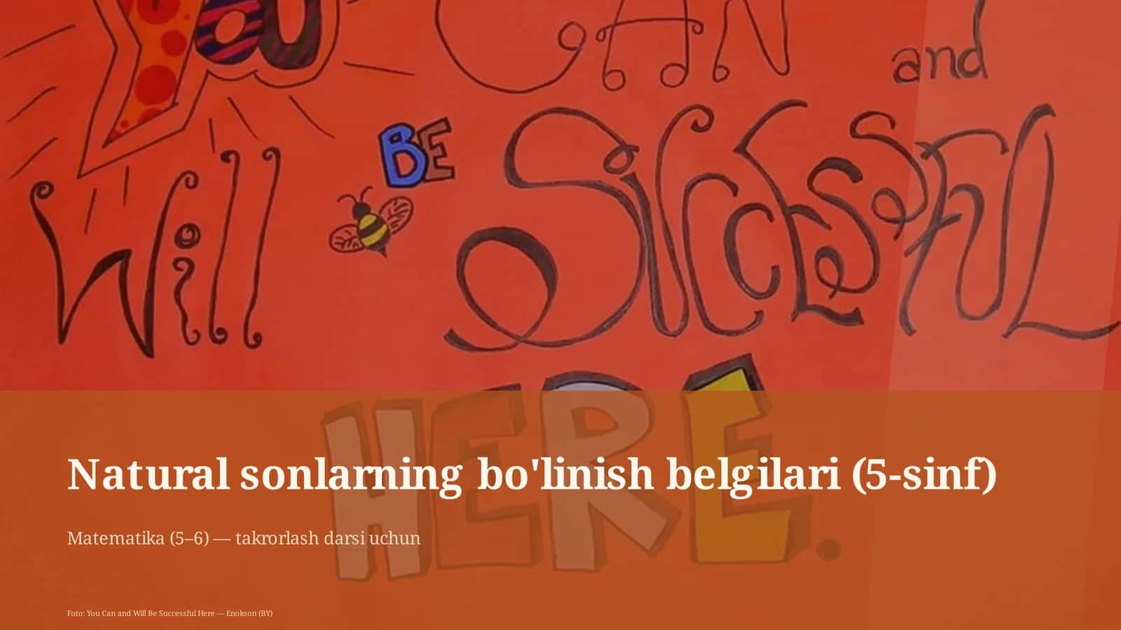 Natural sonlarning bo'linish belgilari (5-sinf)