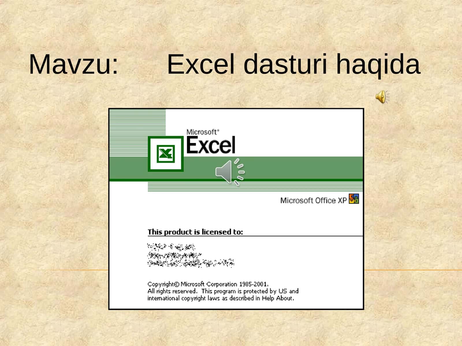 Excel dasturi haqida