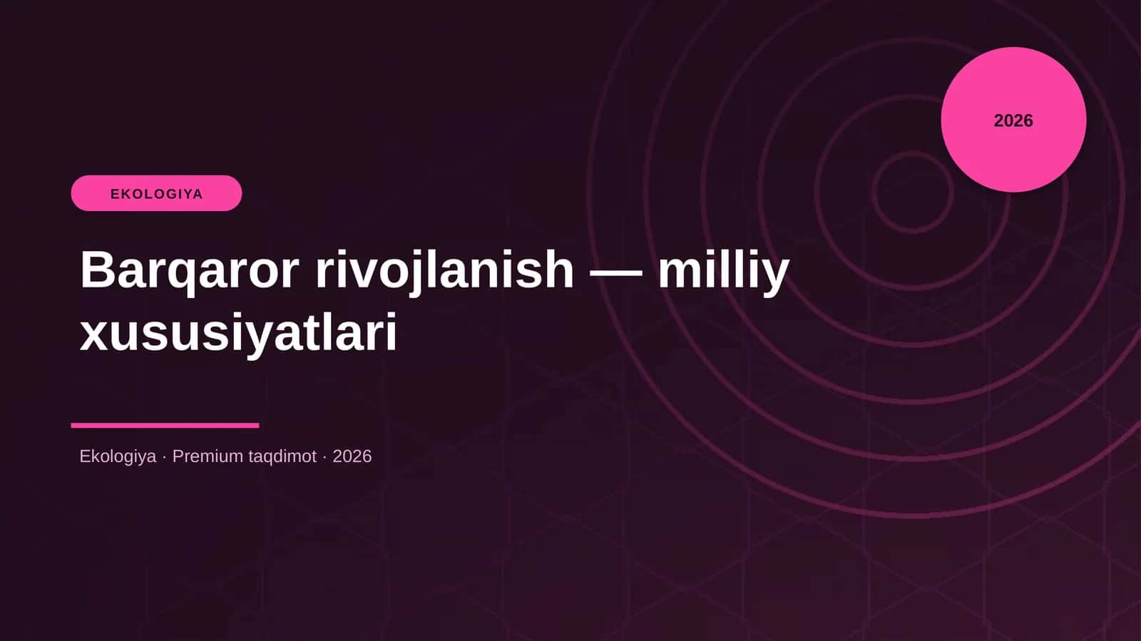 Barqaror rivojlanish — milliy xususiyatlari