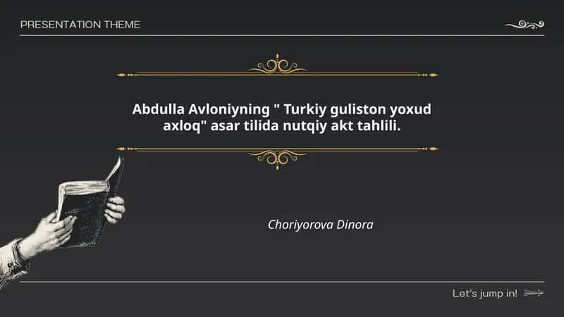 Turkiy guliston yoxud axloq