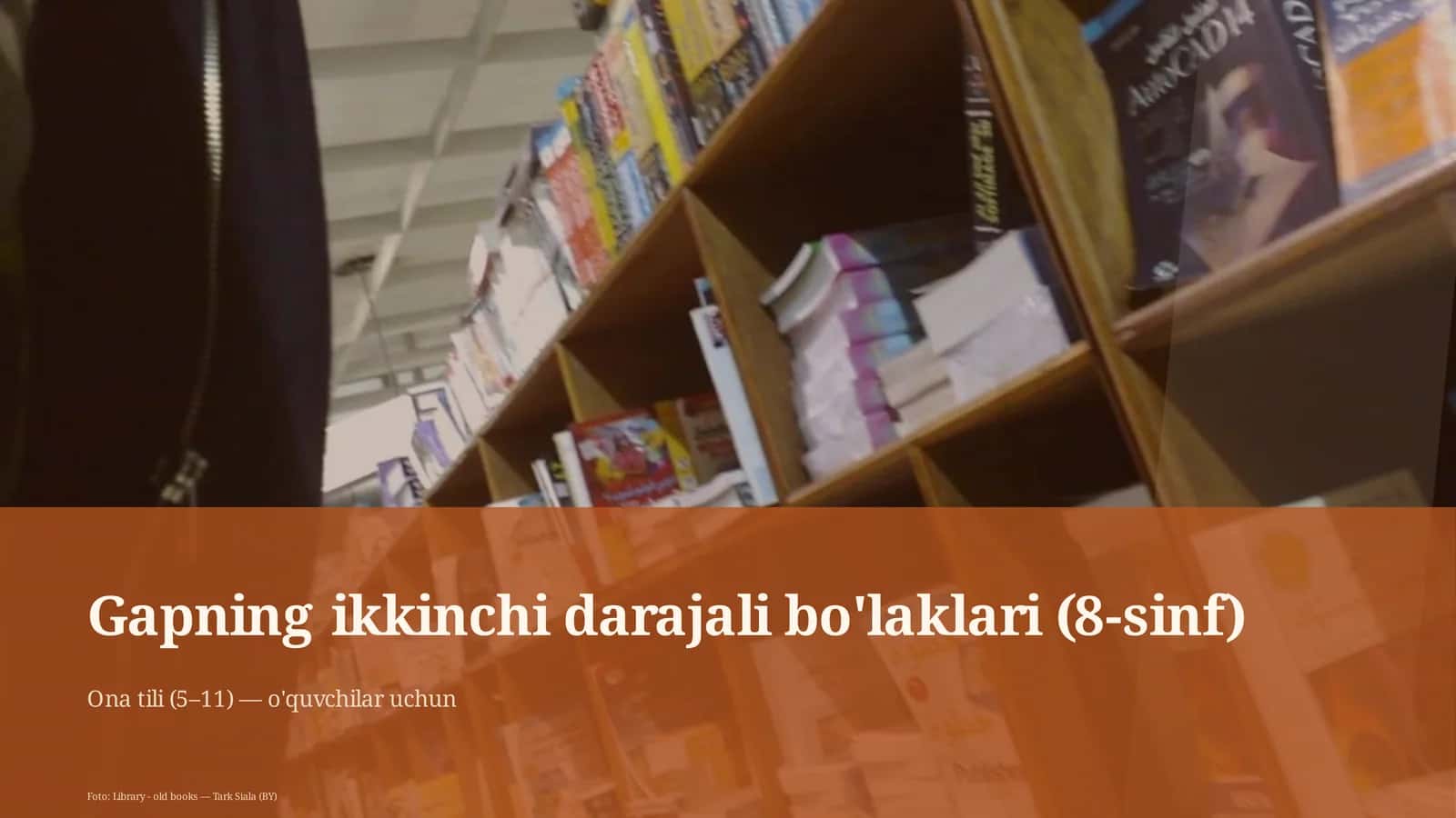 Gapning ikkinchi darajali bo'laklari (8-sinf)