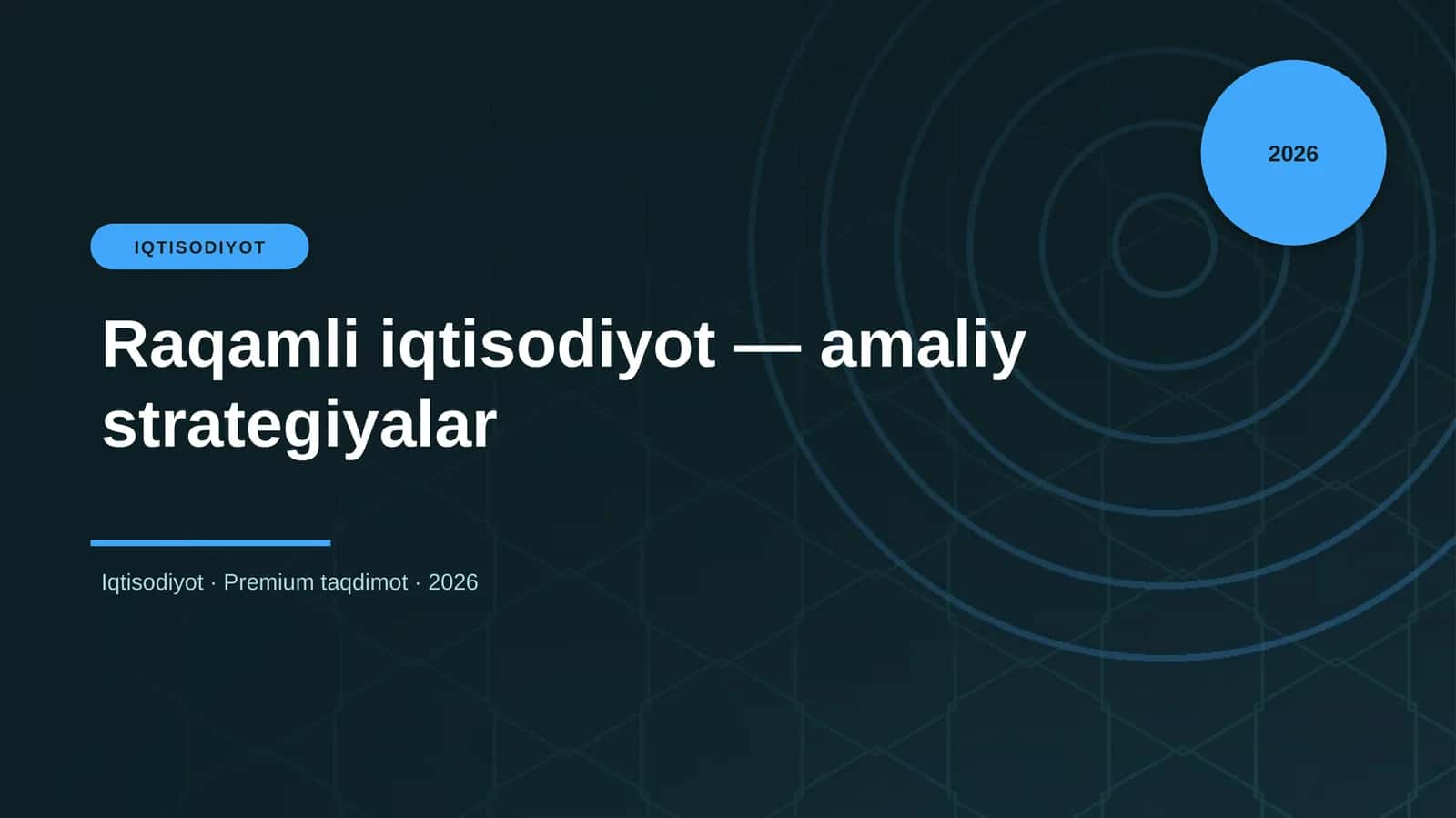 Raqamli iqtisodiyot — amaliy strategiyalar