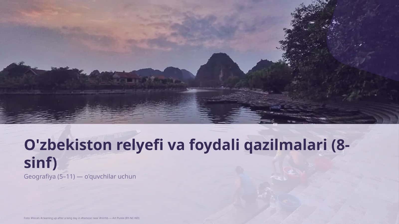 O'zbekiston relyefi va foydali qazilmalari (8-sinf)