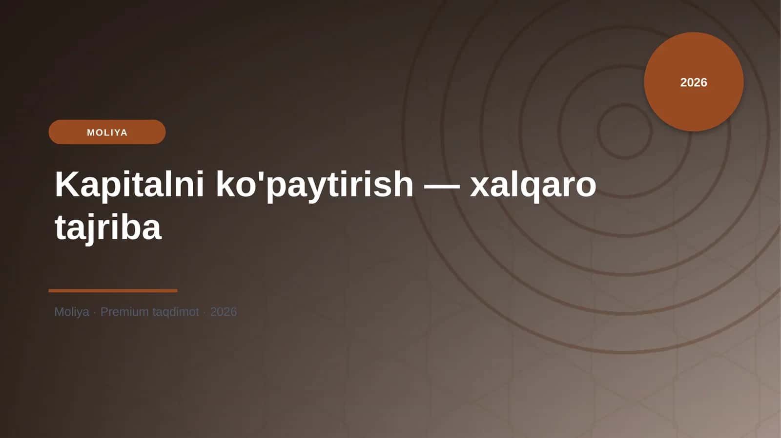 Kapitalni ko'paytirish — xalqaro tajriba