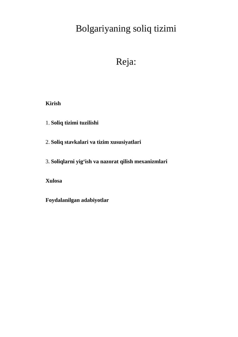 Bolgariyaning soliq tizimi