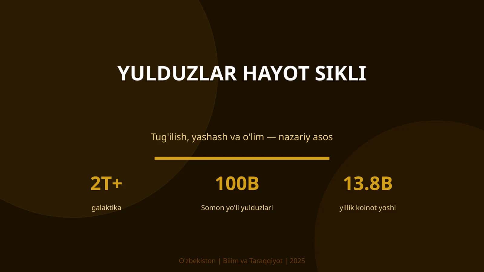 Yulduzlar Hayot Sikli