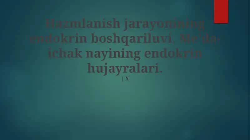 Endokrin Sistemaga Kirish