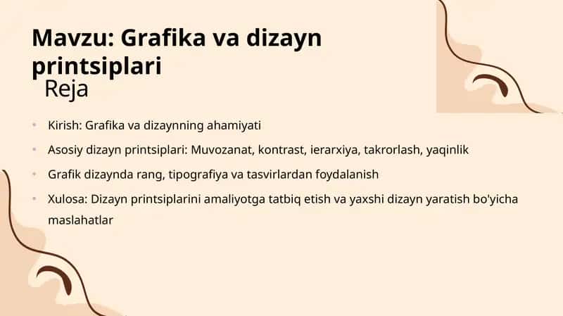 Grafika va dizayn printsiplari