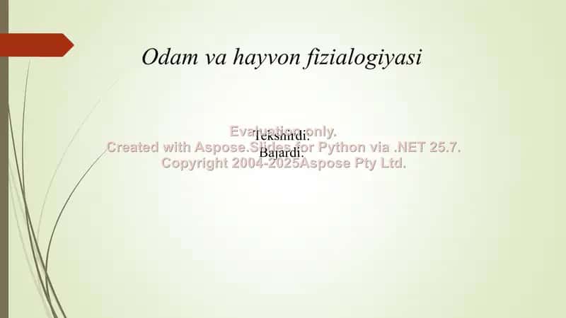 Odam va hayvon fizialogiyasi