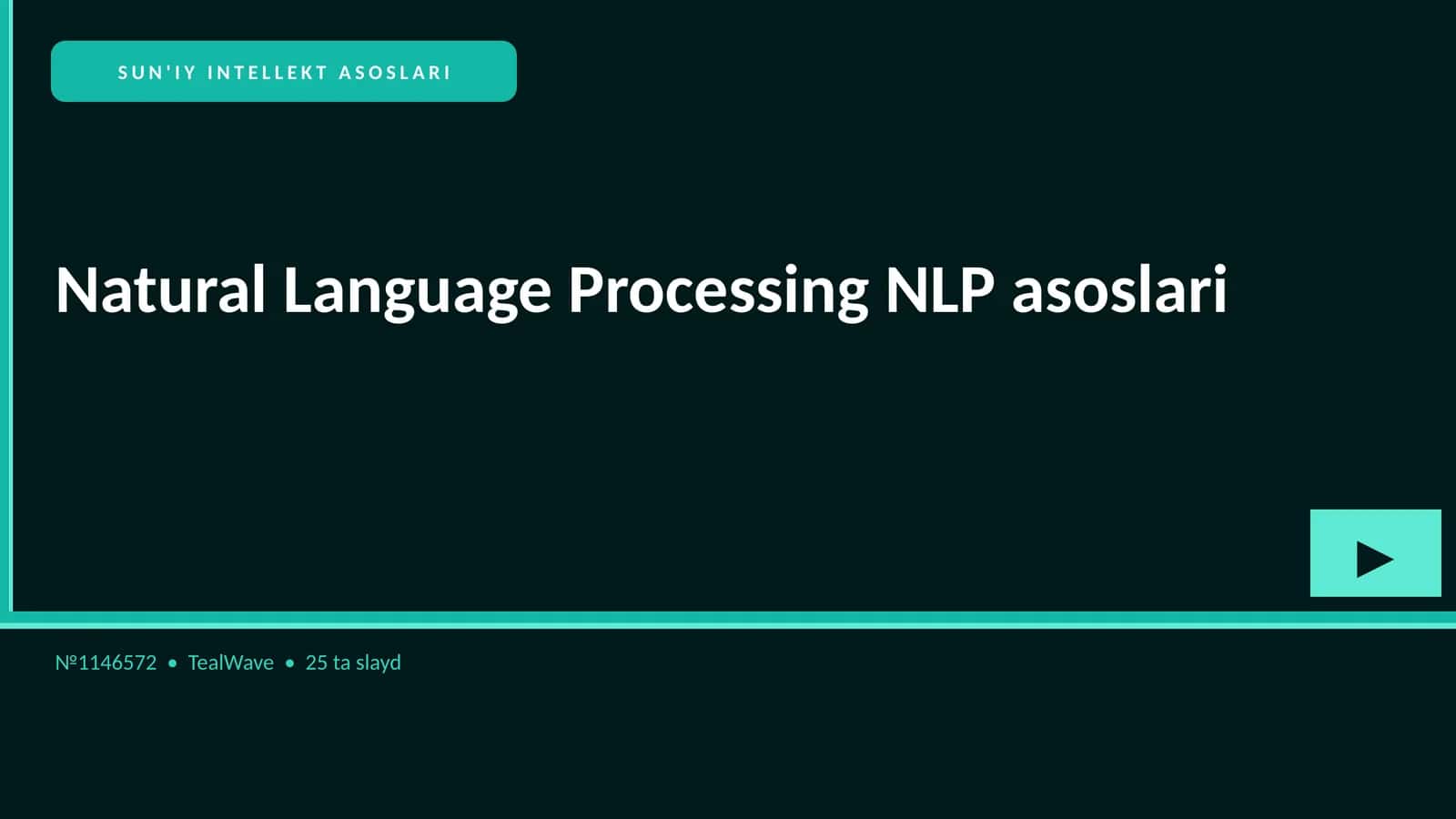 Natural Language Processing NLP asoslari