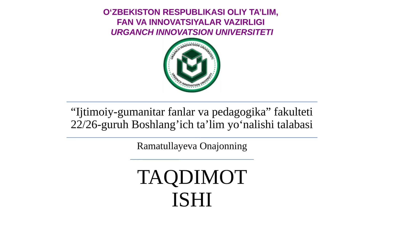 Boshlang‘ich sinfda uchraydigan kombinatorika masalalarini tahlil qilish va masalalarni yechish