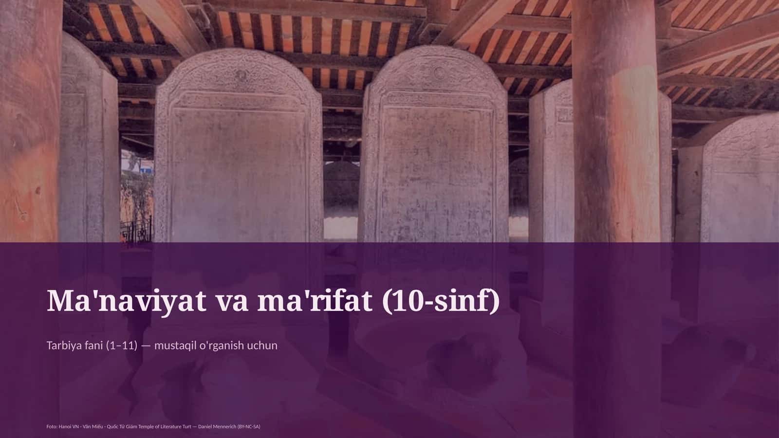 Ma'naviyat va ma'rifat (10-sinf)