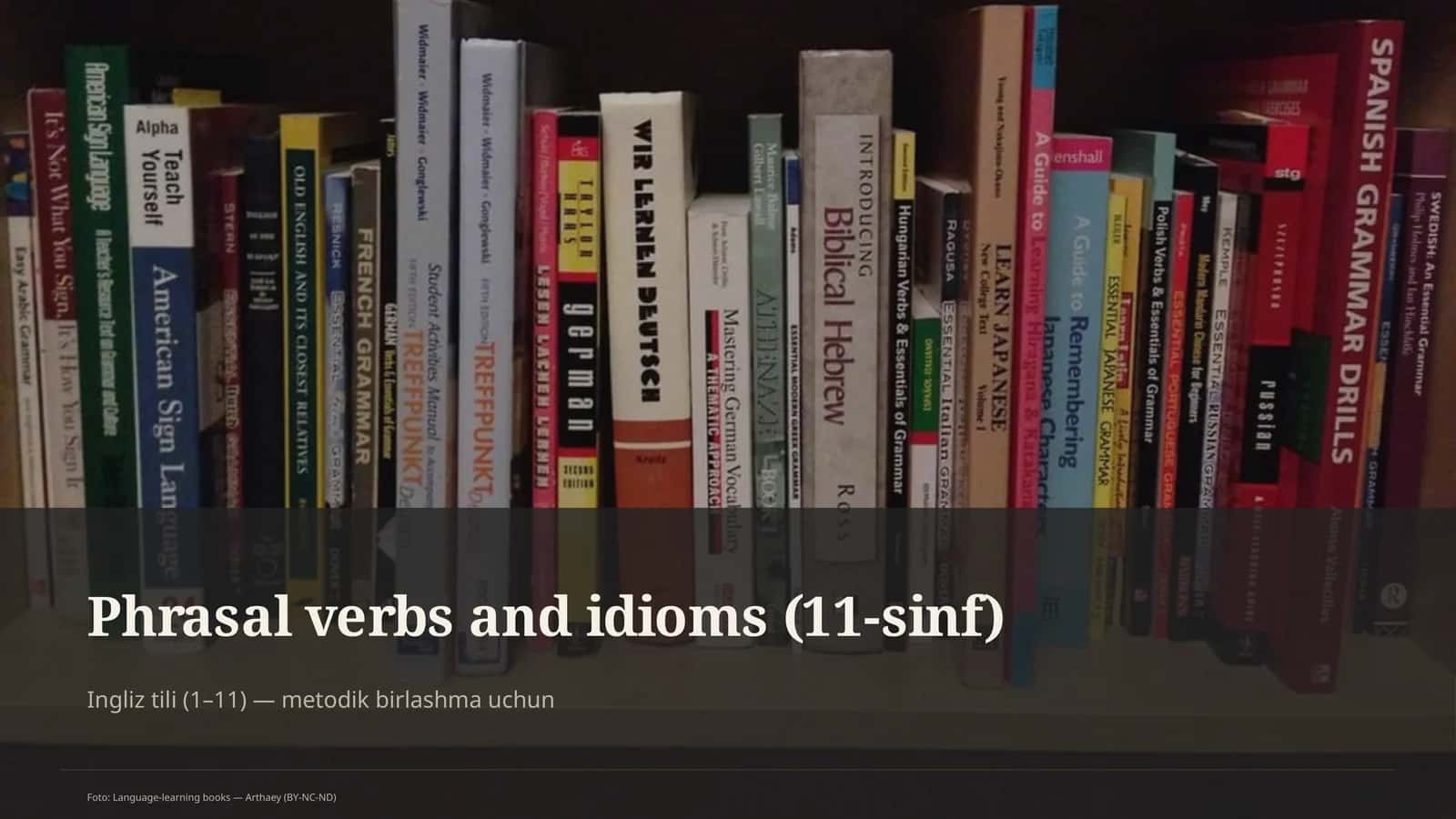 Phrasal verbs and idioms (11-sinf)