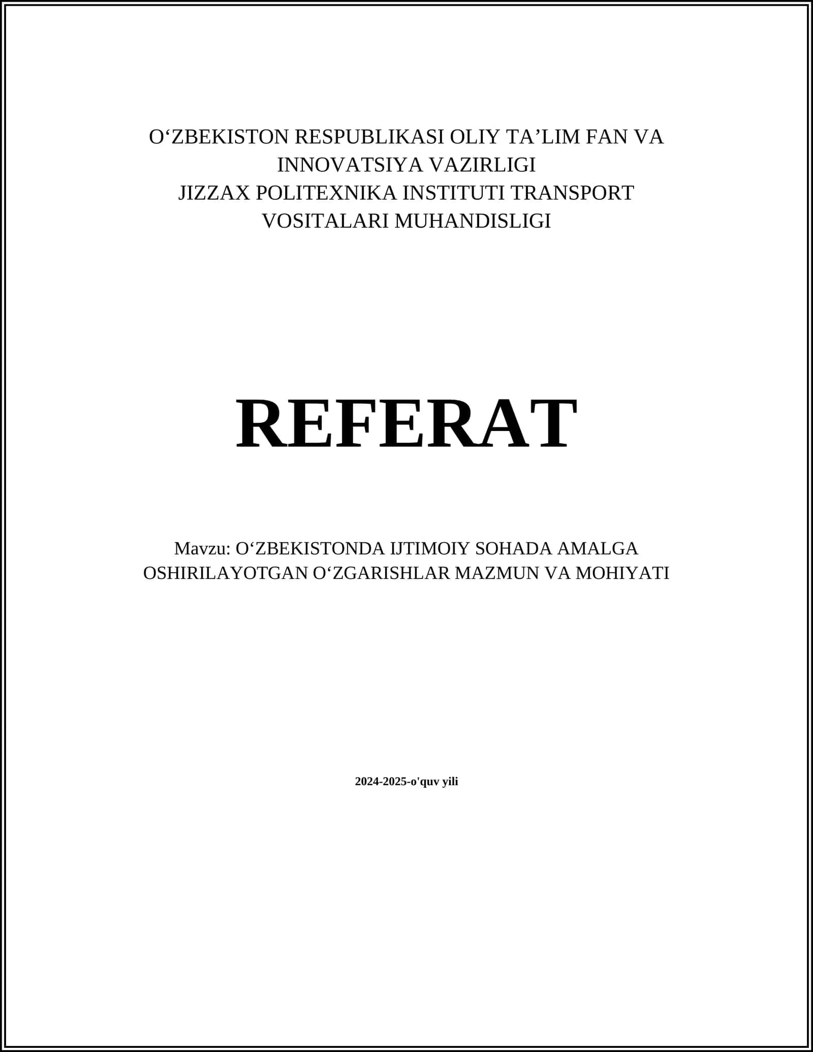 Ta'lim tizimidagi islohotlar
