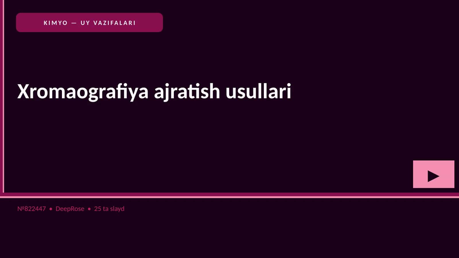 Xromaografiya ajratish usullari