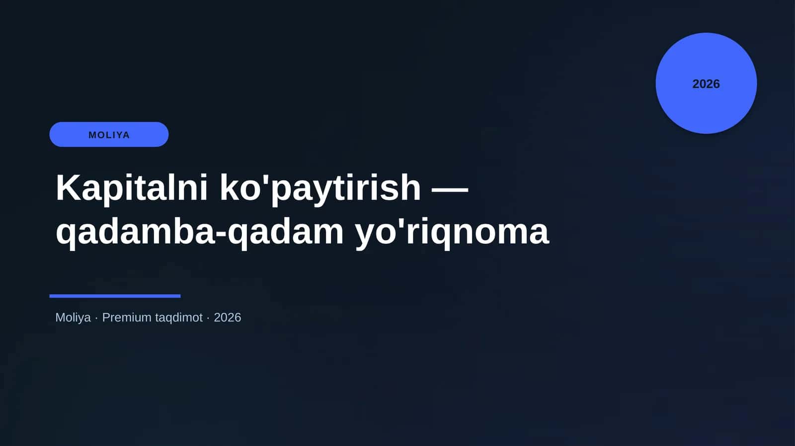 Kapitalni ko'paytirish — qadamba-qadam yo'riqnoma