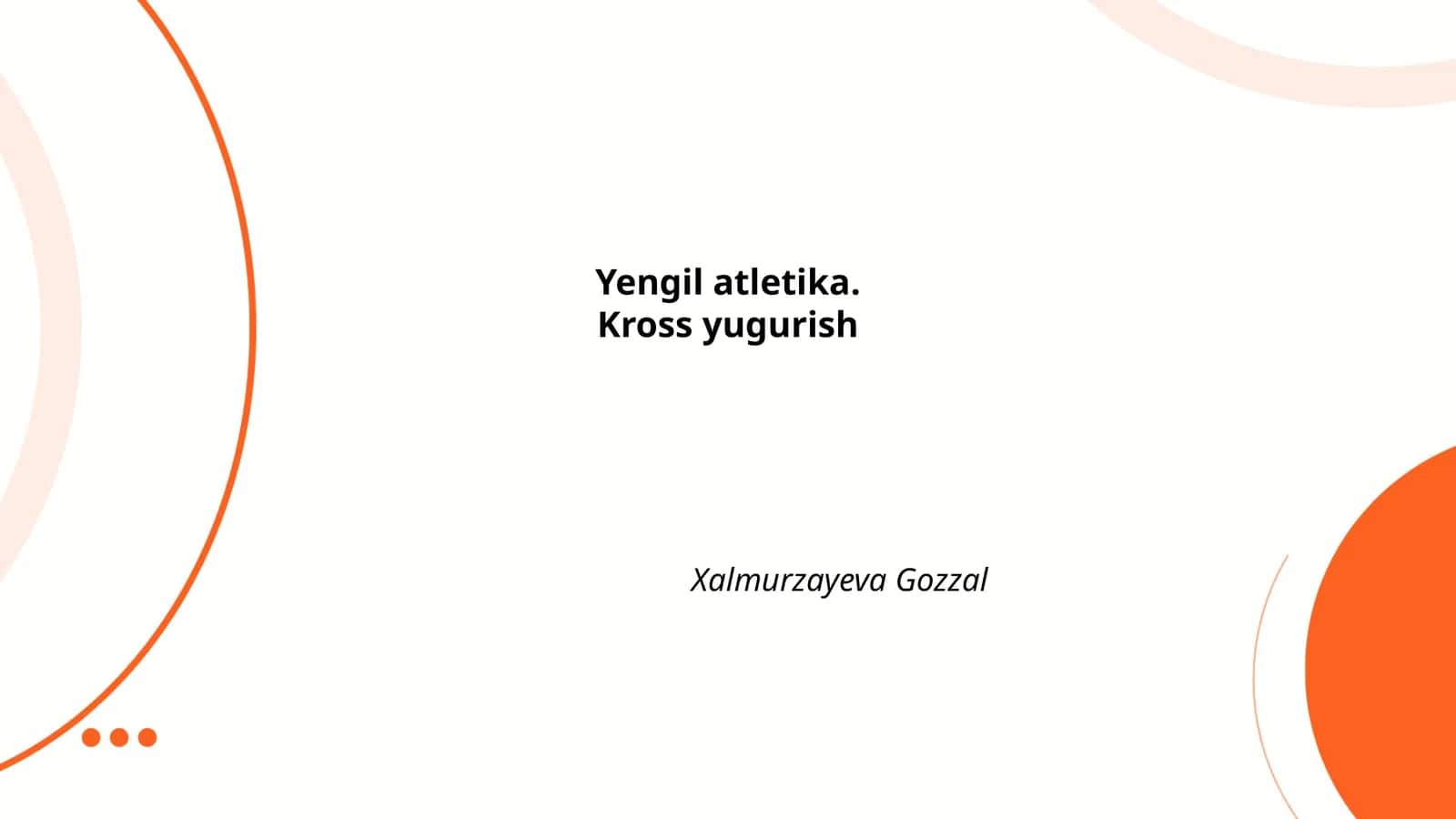 Kross yugurish turlari
