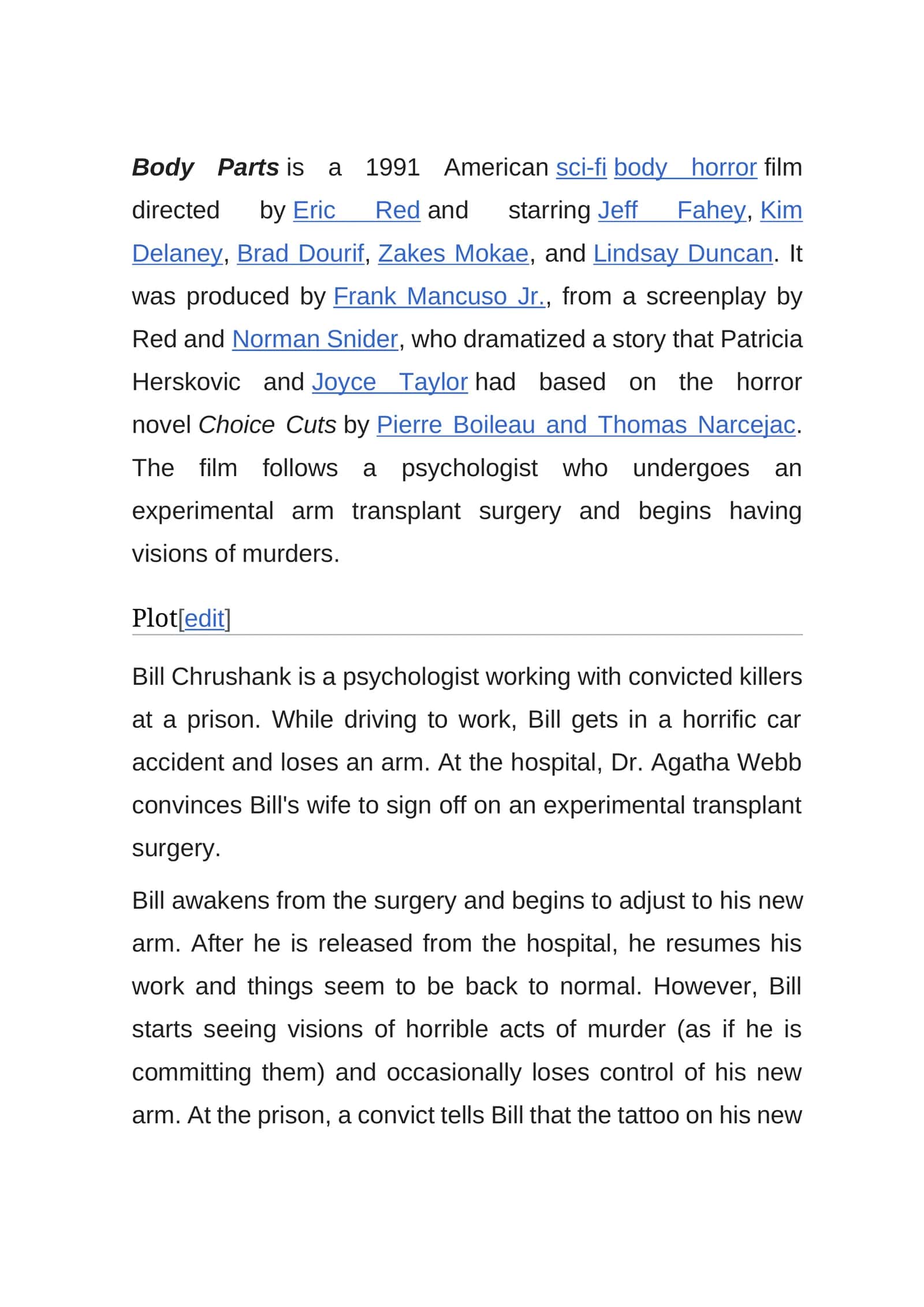 Body Parts