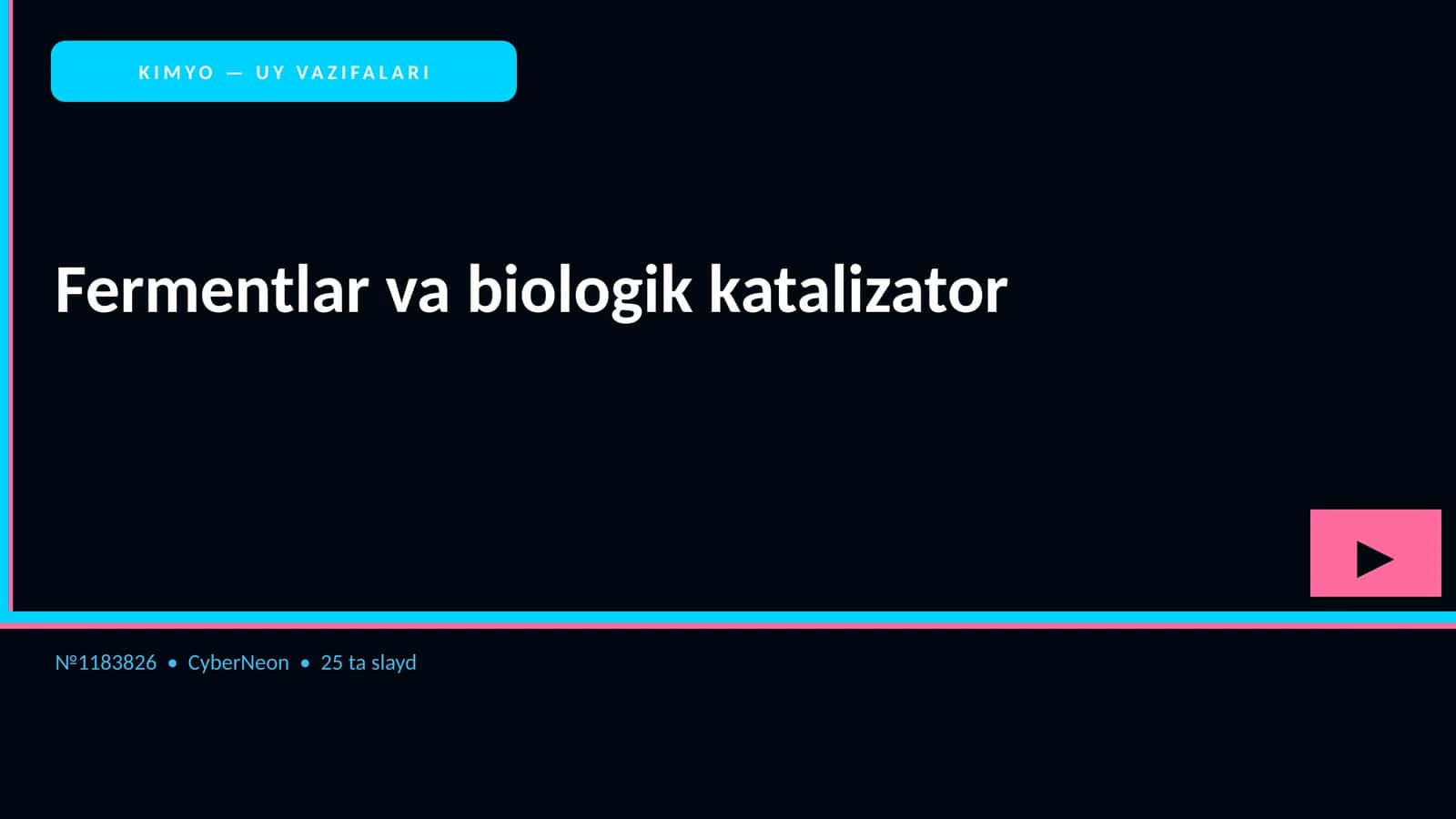 KIMYO — UY VAZIFALARI