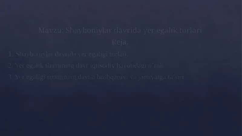 Shayboniylar davri davriye regalik turlari