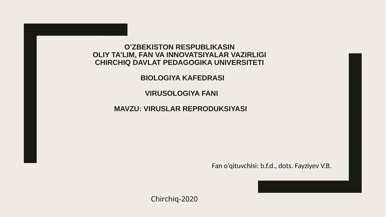 Viruslar reproduksiyasi